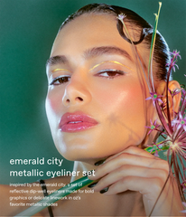 r.e.m. beauty x Wicked: For Good Emerald City Metallic Eyeliner Set